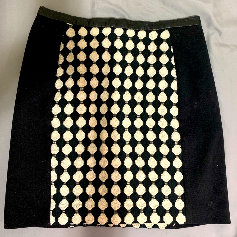 H&M Knit+Leather Detail Skirt